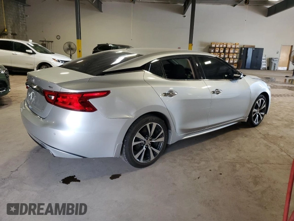2017 Nissan Maxima Platinum with VIN 1N4AA6APXHC439724, listed as a Copart auction lot 64368725 with 110,495 mi miles and Salvage title. Bid and sale history available at DreamBid. Image 3.