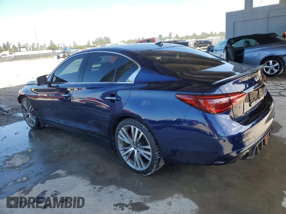 2021 Infiniti Q50 Sensory with VIN JN1EV7CP0MM703236, listed as a Copart auction lot 41563465 with 70,474 mi miles and Salvage Title. Bid and sale history available at DreamBid. Image 2.