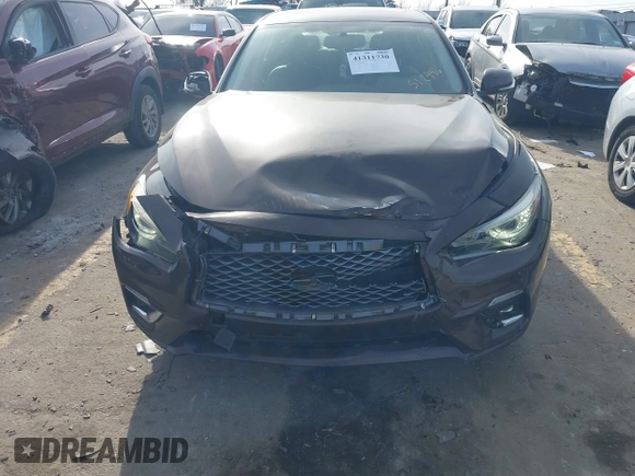 2019 Infiniti Q50 3.0t LUXE with VIN JN1EV7AP9KM512446, listed as a IAAI auction lot 41311730 with 105,000 mi miles. Bid and sale history available at carsss.com. Image 11.