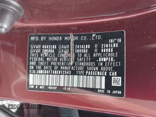 2017 Honda Accord Touring with VIN JHMCR6F74HC012543, listed as a IAAI auction lot 42618877 with 158,550 mi miles and . Bid and sale history available at DreamBid. Image 9.