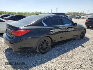 2014 Infiniti Q50 with VIN JN1BV7AP4EM687999, listed as a Copart auction lot 52318195 with 155,516 mi miles and Salvage title. Bid and sale history available at DreamBid. Image 3.