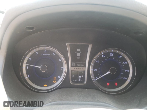 2014 Hyundai Azera с VIN KMHFG4JG4EA385813, выставлен на аукционе Copart как лот 54868975 с пробегом 177 059 миль миль и Списание • Salvage title. История ставок и продаж доступна на DreamBid. Изображение 9.