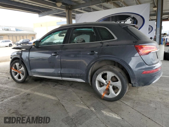 2021 Audi Q5 Premium Plus with VIN WA1BAAFY5M2006907, listed as a Copart auction lot 52547455 with 58,787 mi miles and Salvage Title. Bid and sale history available at carsss.com. Image 2.