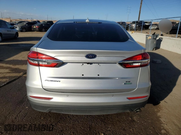2019 Ford Fusion SE with VIN 3FA6P0HD4KR251223, listed as a Copart auction lot 42451445 with 37,710 mi miles and Salvage Title. Bid and sale history available at carsss.com. Image 6.
