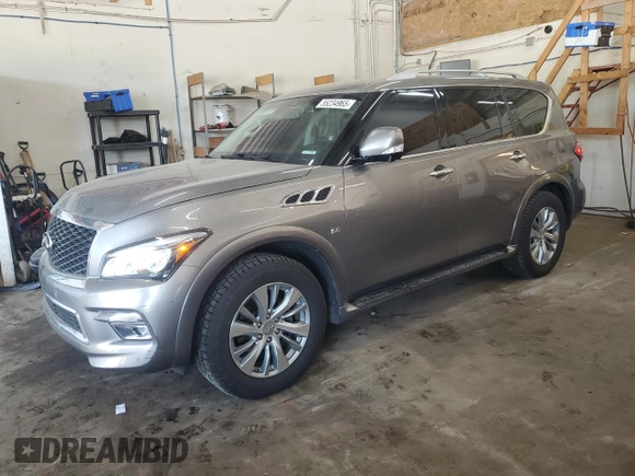 2017 Infiniti QX80 z VIN JN8AZ2NF3H9679311, wystawiony jako Copart lot #55234965 z przebiegiem 58 229 mil mil oraz Nie do naprawy • Non repairable. Historia ofert i sprzedaży dostępna na DreamBid. Obrazek 1.