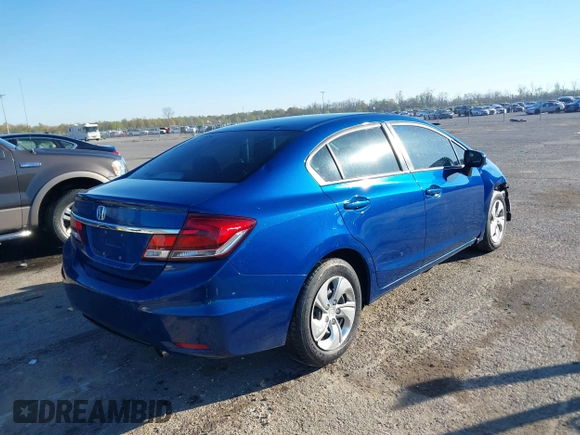 2015 Honda Civic Sedan LX with VIN 2HGFB2F57FH564432, listed as a IAAI auction lot 41839793 with 72,197 mi miles. Bid and sale history available at carsss.com. Image 4.