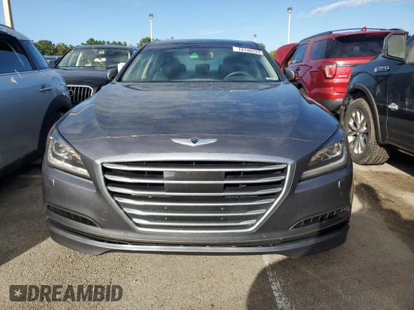 2015 Hyundai Genesis 3.8L with VIN KMHGN4JE7FU022415, listed as a Copart auction lot 74740224 with 0 mi miles and Salvage Title. Bid and sale history available at carsss.com. Image 5.