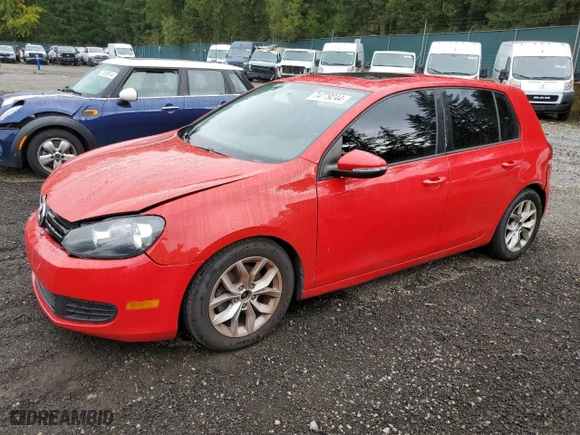 2010 Volkswagen Golf with VIN WVWDB7AJ9AW404313, listed as a Copart auction lot 74779244 with 164,318 mi miles and Salvage Title. Bid and sale history available at carsss.com. Image 1.