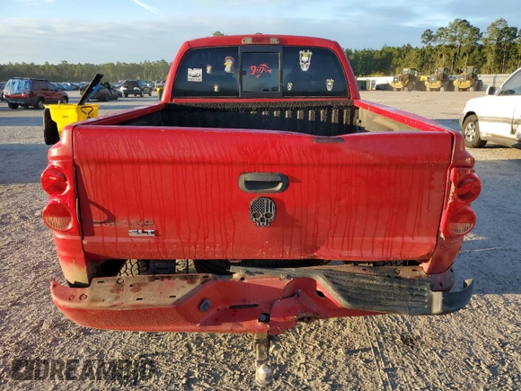 2007 Dodge Dakota SLT with VIN 1D7HE48K97S124581, listed as a Copart auction lot 73698864 with 179,562 mi miles and Salvage Title. Bid and sale history available at DreamBid. Image 6.