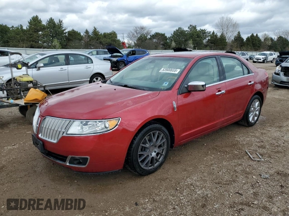 2010 Lincoln MKZ with VIN 3LNHL2JC7AR754265, listed as a Copart auction lot 53900655 with 94,259 mi miles and Salvage title. Bid and sale history available at DreamBid. Image 1.