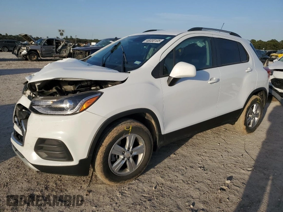 2022 Chevrolet Trax LT with VIN KL7CJPSM8NB559131, listed as a Copart auction lot 48330105 with 74,616 mi miles and Salvage Title. Bid and sale history available at carsss.com. Image 1.