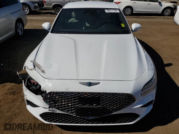 2023 Genesis G70 2.0T with VIN KMTG34TA0PU116515, listed as a Copart auction lot 70511154 with 11,942 mi miles and Salvage Title. Bid and sale history available at carsss.com. Image 5.