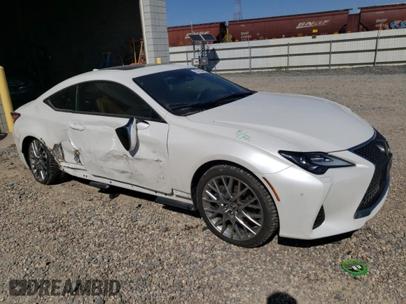 2019 Lexus RC with VIN JTHS85BC9K5004980, listed as a Copart auction lot 53319444 with 58,474 mi miles and Salvage Title. Bid and sale history available at carsss.com. Image 4.