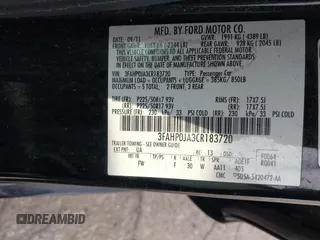 2012 Ford Fusion SEL с VIN 3FAHP0JA3CR183720, выставлен на аукционе IAAI как лот 42416392 с пробегом 159 191 миль миль и . История ставок и продаж доступна на DreamBid. Изображение 9.