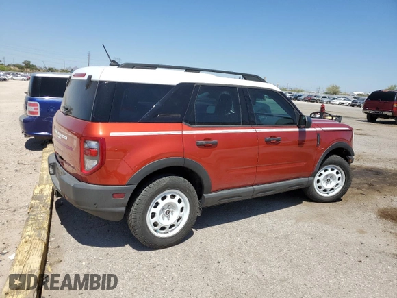 2023 Ford Bronco Sport Heritage с VIN 3FMCR9G68PRD81152, выставлен на аукционе Copart как лот 62551945 с пробегом 7 669 миль миль и Списание • Salvage title. История ставок и продаж доступна на DreamBid. Изображение 3.