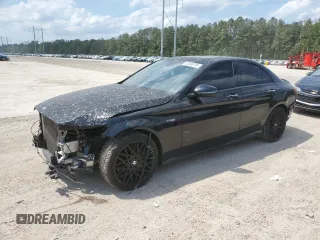 2019 Mercedes-Benz C 43 AMG with VIN 55SWF6EB4KU304022, listed as a Copart auction lot 53096795 with 64,788 mi miles and Salvage title. Bid and sale history available at DreamBid. Image 1.