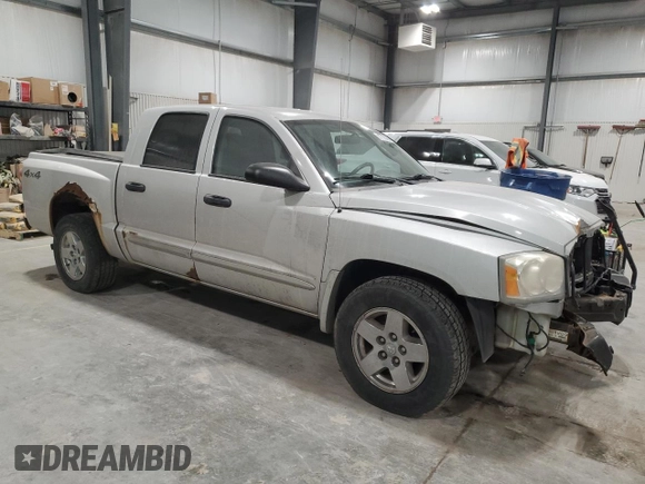 2006 Dodge Dakota SLT with VIN 1D7HW48K16S704158, listed as a Copart auction lot 87705295 with 90,958 mi miles and Salvage Title. Bid and sale history available at carsss.com. Image 4.