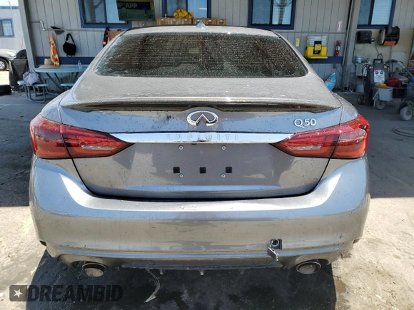 2019 Infiniti Q50 Luxe with VIN JN1EV7AP8KM514432, listed as a Copart auction lot 61669405 with 49,753 mi miles and Salvage title. Bid and sale history available at DreamBid. Image 6.