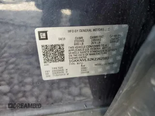 2019 GMC Acadia SLT with VIN 1GKKNVLS2KZ262593, listed as a Copart auction lot 75556474 with 85,120 mi miles and Salvage Title. Bid and sale history available at DreamBid. Image 14.