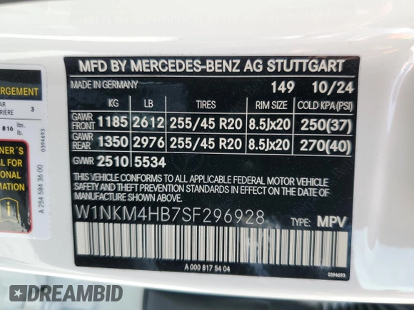 2025 Mercedes-Benz GLC 300 z VIN W1NKM4HB7SF296928, wystawiony jako Copart lot #51312915 z przebiegiem 664 mil mil oraz Szkoda całkowita • Salvage title. Historia ofert i sprzedaży dostępna na DreamBid. Obrazek 13.