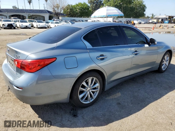 2017 Infiniti Q50 3.0t Premium with VIN JN1EV7AP7HM736808, listed as a Copart auction lot 49409185 with 135,802 mi miles and Salvage Title. Bid and sale history available at carsss.com. Image 3.