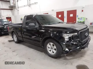 2018 Ford F-150 XL with VIN 1FTMF1EPXJKE53737, listed as a IAAI auction lot 42300187 with 93,289 mi miles and . Bid and sale history available at DreamBid. Image 1.