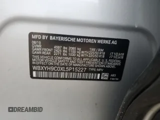 2020 BMW X2 sDrive28i with VIN WBXYH9C0XL5P15227, listed as a Copart auction lot 48195535 with 84,760 mi miles and Non Repairable. Bid and sale history available at carsss.com. Image 13.