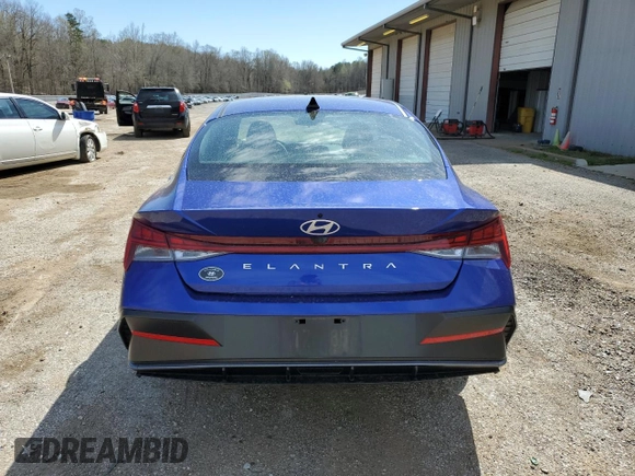 2024 Hyundai Elantra SEL with VIN KMHLS4DG5RU761646, listed as a Copart auction lot 50227625 with 8,609 mi miles and Salvage title. Bid and sale history available at DreamBid. Image 6.