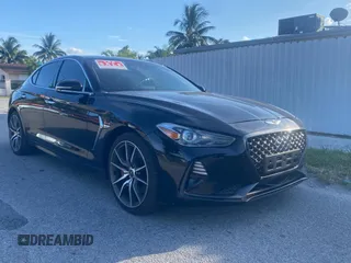 2019 Genesis G70 Sport z VIN KMTG24LA4KU016333, wystawiony jako Copart lot #66959145 z przebiegiem 70 651 mil mil oraz Czysty tytuł • Clean title. Historia ofert i sprzedaży dostępna na DreamBid. Obrazek 1.