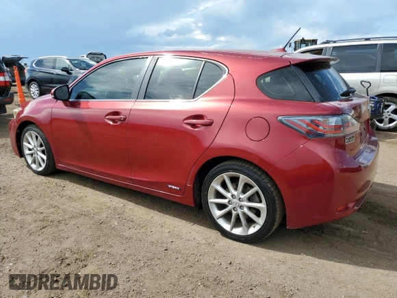 2012 Lexus CT 200h with VIN JTHKD5BH5C2119652, listed as a Copart auction lot 59312055 with 65,965 mi miles and Clean title. Bid and sale history available at DreamBid. Image 2.