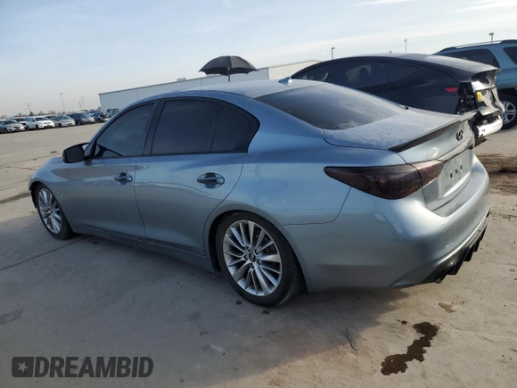 2018 Infiniti Q50 Luxe with VIN JN1EV7AP7JM356700, listed as a Copart auction lot 45892775 with 90,449 mi miles and Salvage Title. Bid and sale history available at carsss.com. Image 2.