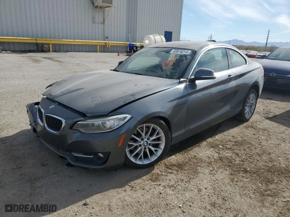 2016 BMW 2 Series 228i with VIN WBA1F9C50GV544961, listed as a Copart auction lot 83816214 with 112,206 mi miles and Salvage Title. Bid and sale history available at carsss.com. Image 1.