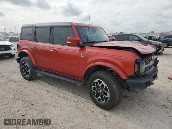2023 Ford Bronco with VIN 1FMDE5BH6PLB57099, listed as a Copart auction lot 54631625 with 40,074 mi miles and Salvage Title. Bid and sale history available at carsss.com. Image 4.