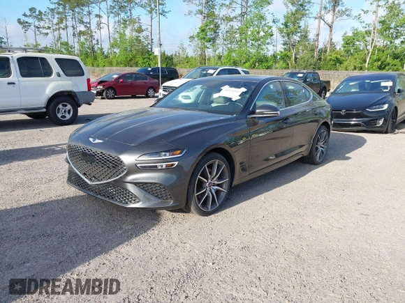 2023 Genesis G70 2.0T with VIN KMTG34TA4PU126965, listed as a IAAI auction lot 41971103 with 27,304 mi miles. Bid and sale history available at carsss.com. Image 2.