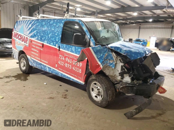2019 Chevrolet Express Cargo with VIN 1GCWGAFP1K1170896, listed as a Copart auction lot 46810785 with Not provided miles and Salvage title. Bid and sale history available at DreamBid. Image 4.