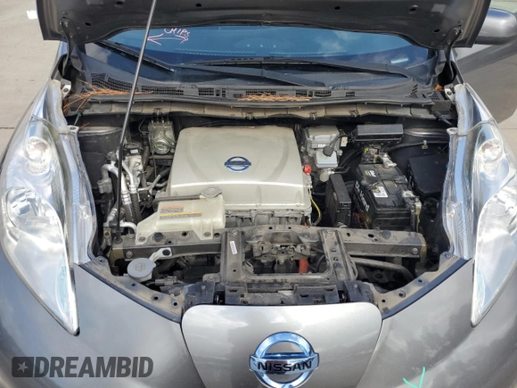 2015 Nissan LEAF SL with VIN 1N4AZ0CP3FC317142, listed as a Copart auction lot 79734984 with 77,437 mi miles and Salvage title. Bid and sale history available at DreamBid. Image 12.
