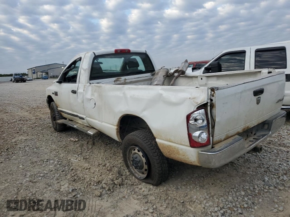 2007 Dodge Ram 2500 ST with VIN 3D7KS26D67G827439, listed as a Copart auction lot 75892414 with 0 mi miles and Non Repairable. Bid and sale history available at carsss.com. Image 2.