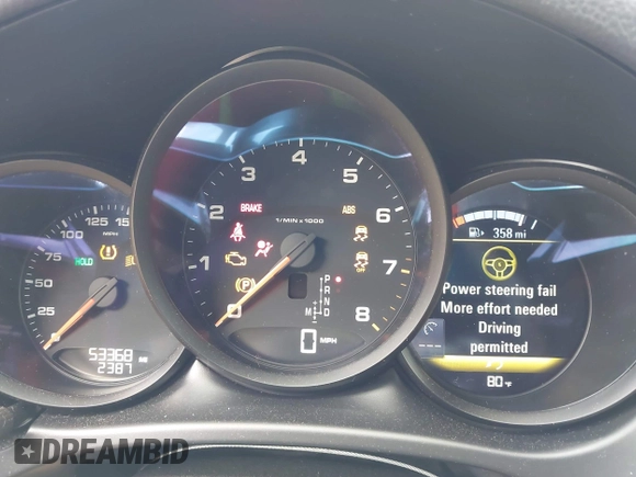 2018 Porsche Macan with VIN WP1AA2A52JLB23840, listed as a IAAI auction lot 42472844 with 53,368 mi miles and . Bid and sale history available at DreamBid. Image 7.