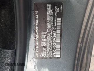 2015 BMW 4 Series 428i xDrive with VIN WBA3N5C59FK198817, listed as a Copart auction lot 50234525 with 134,233 mi miles and Salvage title. Bid and sale history available at DreamBid. Image 14.