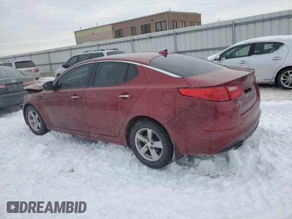 2015 Kia Optima LX with VIN 5XXGM4A71FG357958, listed as a Copart auction lot 87884555 with 51,022 mi miles and Salvage Title. Bid and sale history available at carsss.com. Image 2.