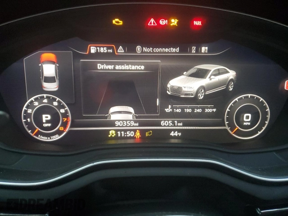 2018 Audi A4 Premium Plus z VIN WAUENAF43JA064145, wystawiony jako Copart lot #46857955 z przebiegiem 90 359 mil mil oraz Szkoda całkowita • Salvage title. Historia ofert i sprzedaży dostępna na DreamBid. Obrazek 9.