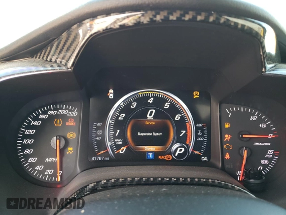 2018 Chevrolet Corvette Z06 1LZ with VIN 1G1YP2D62J5600301, listed as a Copart auction lot 64827244 with 41,767 mi miles and Salvage Title. Bid and sale history available at carsss.com. Image 9.