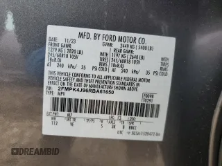 2024 Ford Edge SEL with VIN 2FMPK4J96RBA61650, listed as a Copart auction lot 45419415 with 3,575 mi miles and Salvage Title. Bid and sale history available at carsss.com. Image 13.