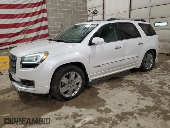 2016 GMC Acadia Denali z VIN 1GKKVTKD1GJ225693, wystawiony jako Copart lot #51792145 z przebiegiem Nie podano mil oraz Czysty tytuł • Clean title. Historia ofert i sprzedaży dostępna na DreamBid. Obrazek 1.