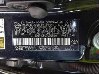 2016 Toyota Prius Four with VIN JTDKARFU6G3005636, listed as a IAAI auction lot 41914432 with 41,366 mi miles. Bid and sale history available at carsss.com. Image 9.