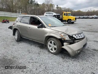2003 Nissan Murano SL with VIN JN8AZ08W63W216184, listed as a Copart auction lot 49454375 with Not Provided miles and Salvage Title. Bid and sale history available at DreamBid. Image 4.