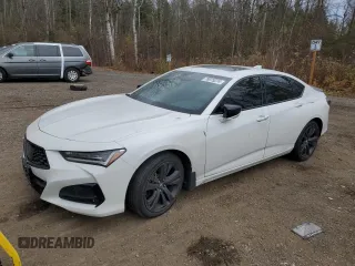 2021 Acura TLX w/A-Spec Package with VIN 19UUB6F54MA802389, listed as a Copart auction lot 78075274 with 0 mi miles and Clean Title. Bid and sale history available at carsss.com. Image 1.