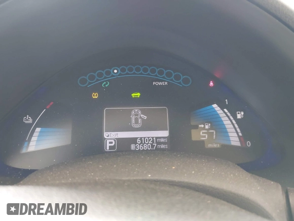 2013 Nissan LEAF SL с VIN 1N4AZ0CP0DC405904, выставлен на аукционе IAAI как лот 42211249 с пробегом 61 021 миль миль и . История ставок и продаж доступна на DreamBid. Изображение 7.