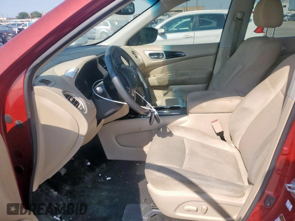 2017 Nissan Pathfinder Platinum with VIN 5N1DR2MN7HC684608, listed as a Copart auction lot 53585665 with 132,188 mi miles and Clean Title. Bid and sale history available at carsss.com. Image 7.
