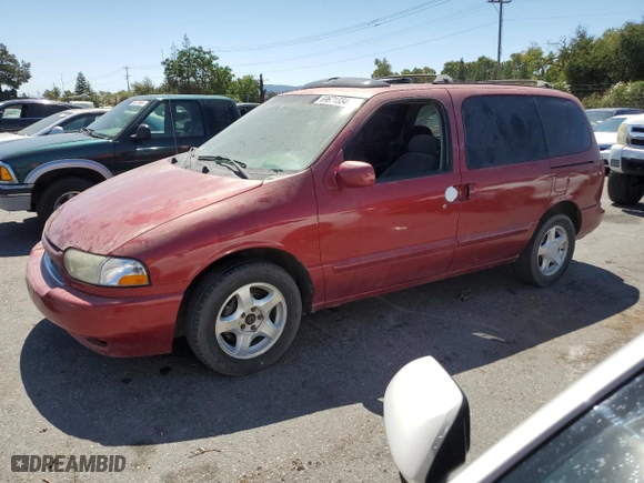 1999 Nissan Quest GXE with VIN 4N2XN11T1XD821204, listed as a Copart auction lot 69671334 with 171,887 mi miles and Salvage Title. Bid and sale history available at carsss.com. Image 1.
